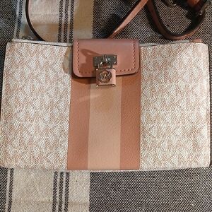Micheal Kors Monogram Pink Crossbody Bag